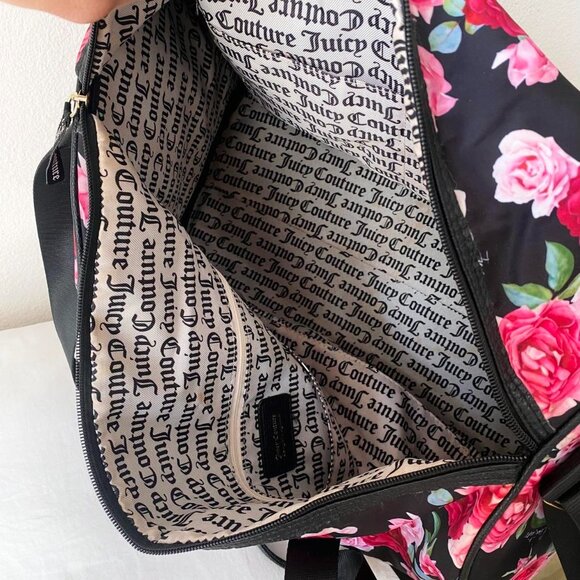 Juicy Couture Pink Floral Duffel Bag Luggage - Picture 5 of 7